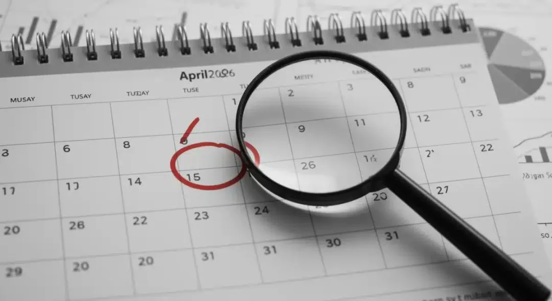 Calendar with April 2026 highlighted, symbolizing effective date of CPP changes.