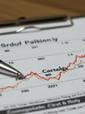 Canadian mortgage document with pen and rising interest rate graph for Q1 2026