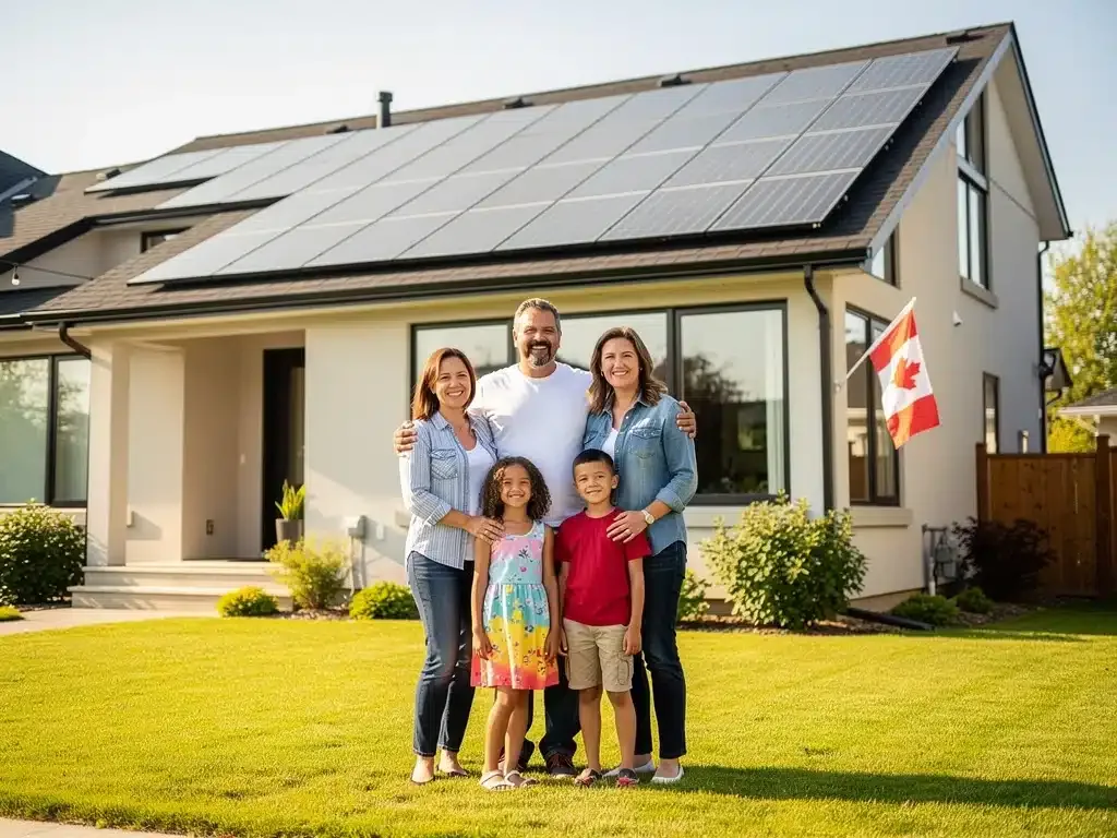 Canadian family receiving 2026 Climate Action Incentive Payment benefit