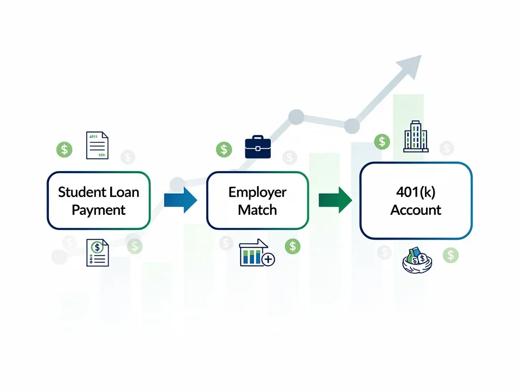 Visualizing the student loan 401(k) employer match process