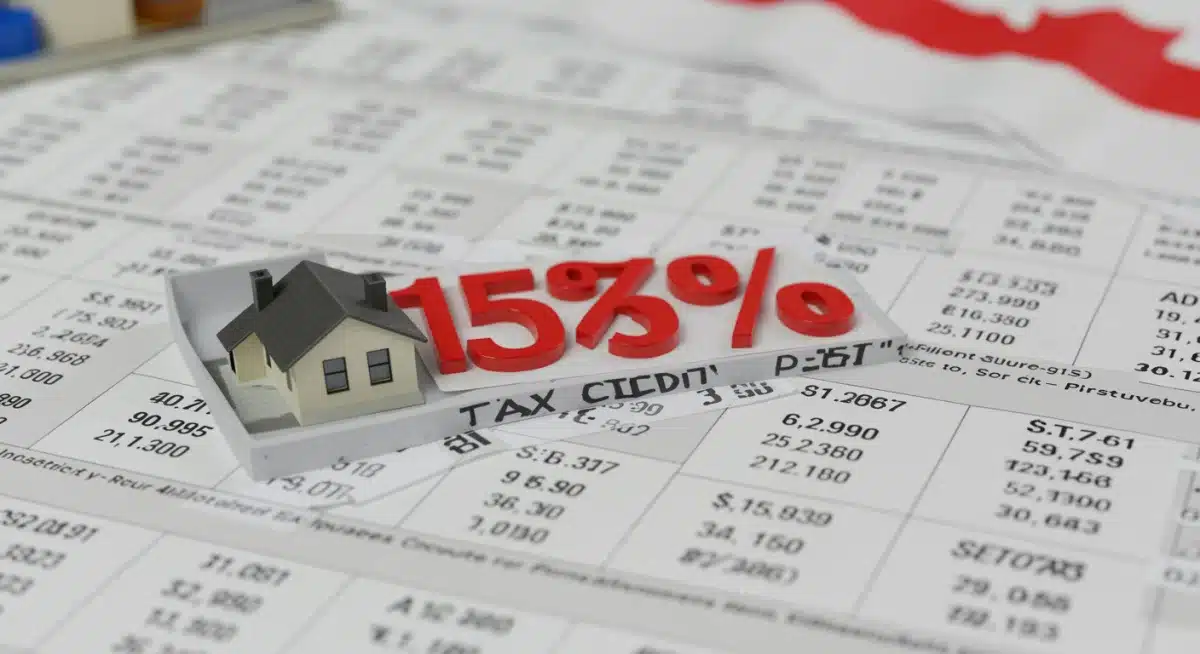 Infographic detailing the 15% tax credit calculation for first-time homebuyers in Canada.