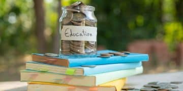 Someone organizing money from RESP Contributions.