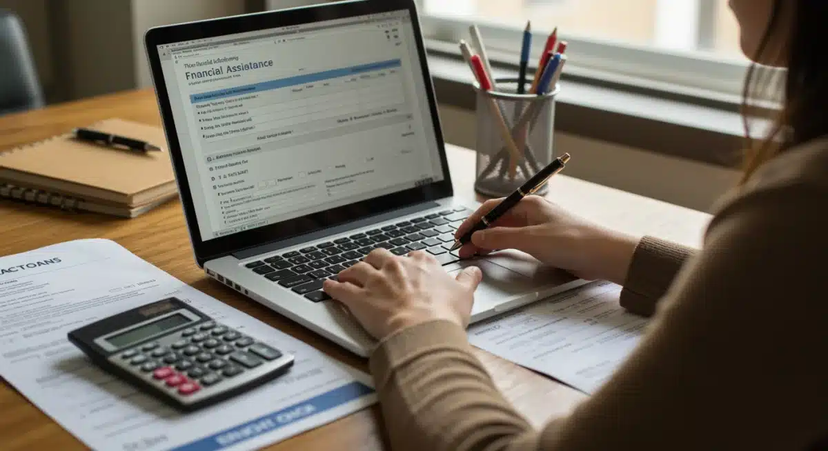 Student applying for provincial financial aid online in 2026.